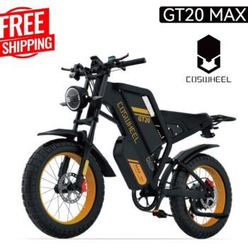 E BIKE COSWEEL GT20 MAX 1500W 60V 25Ah+15Ah DUAL BATTERY WITH 20" FAT TIRE